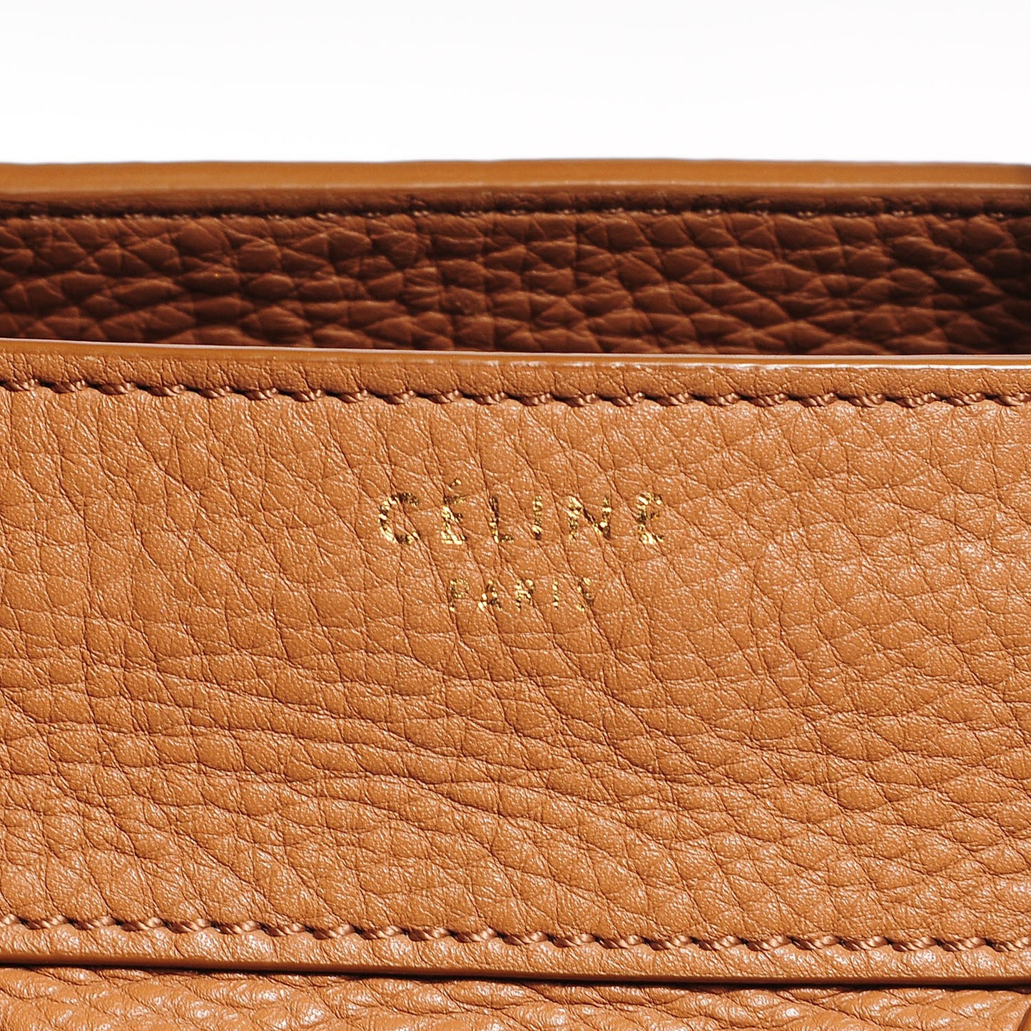 Pebbled Calfskin Mini Luggage Camel