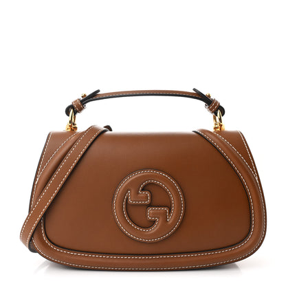 Gucci Roxy Calfskin Medium Blondie Top Handle Bag Brown 1 of 10