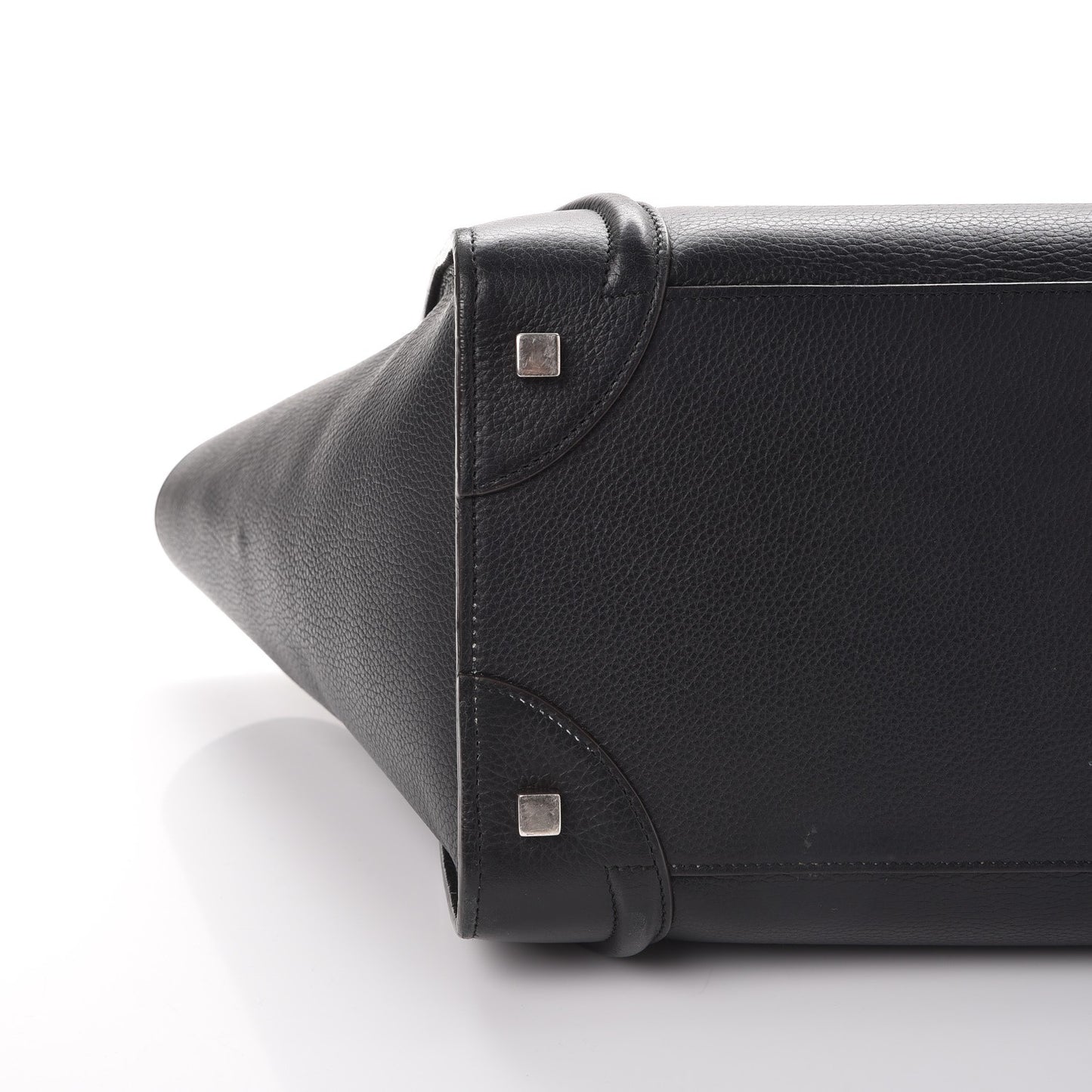 Drummed Calfskin Mini Luggage Black