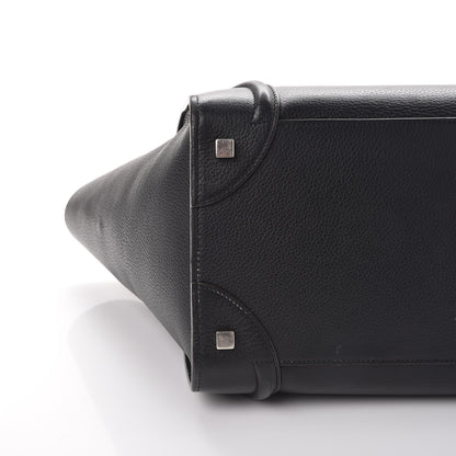 Celine Drummed Calfskin Mini Luggage Black 13 of 14
