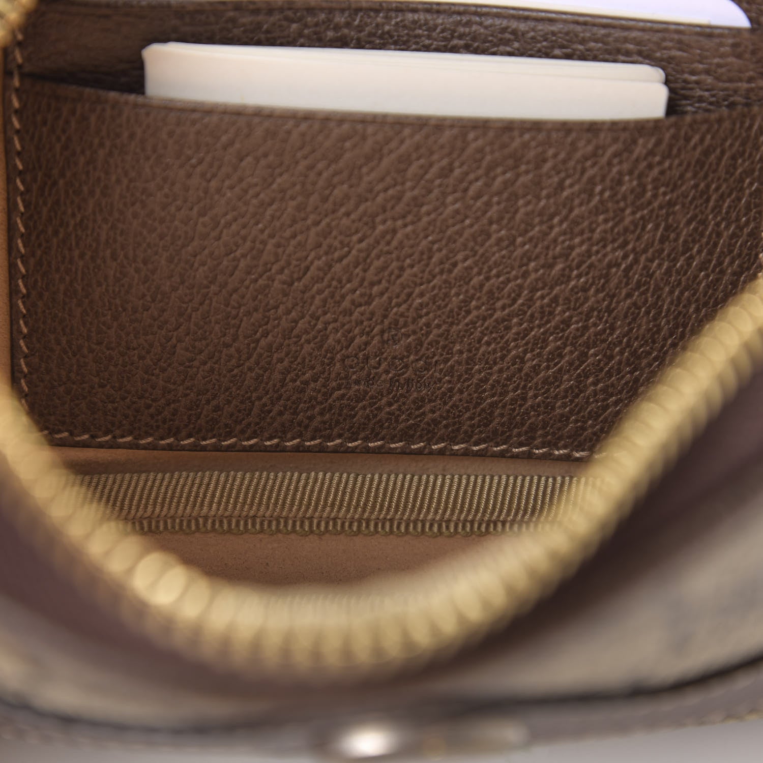 Gucci GG Supreme Monogram Ophidia Phone Case Wristlet Brown 5 of 7