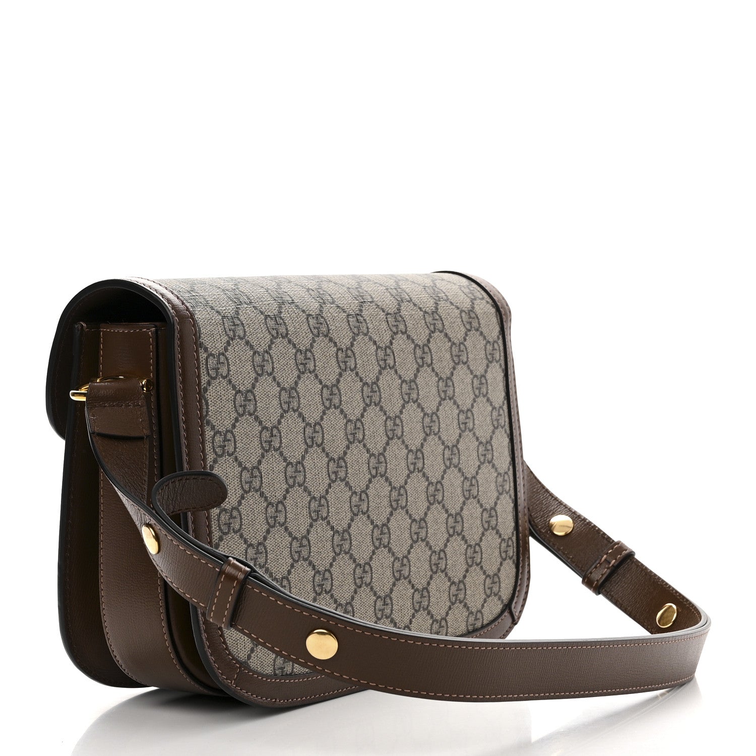 Gucci GG Supreme Monogram Horsebit 1955 Shoulder Bag Beige Brown Sugar 3 of 12