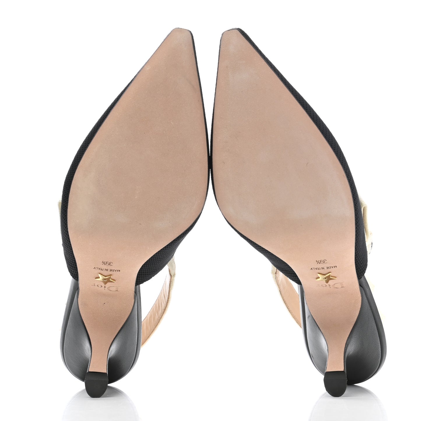 Technical Canvas Ribbon J Adior Slingback 65mm Pumps 39.5 Black