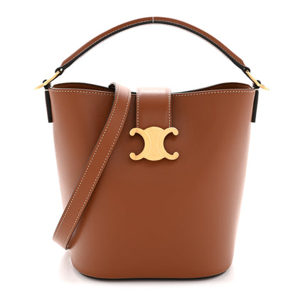 Celine Smooth Calfskin Triomphe Small Louise Bag Tan 1 of 12
