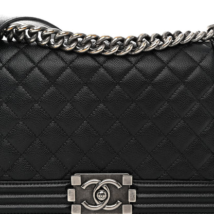 Chanel Caviar Quilted Medium Boy Flap Black 8 of 10