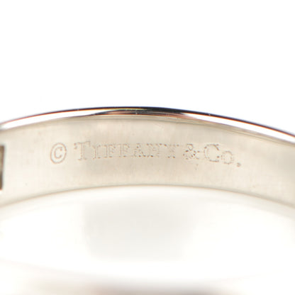 Tiffany Platinum Diamond 3mm Half Circle Channel Set Band Ring 7 4 of 5