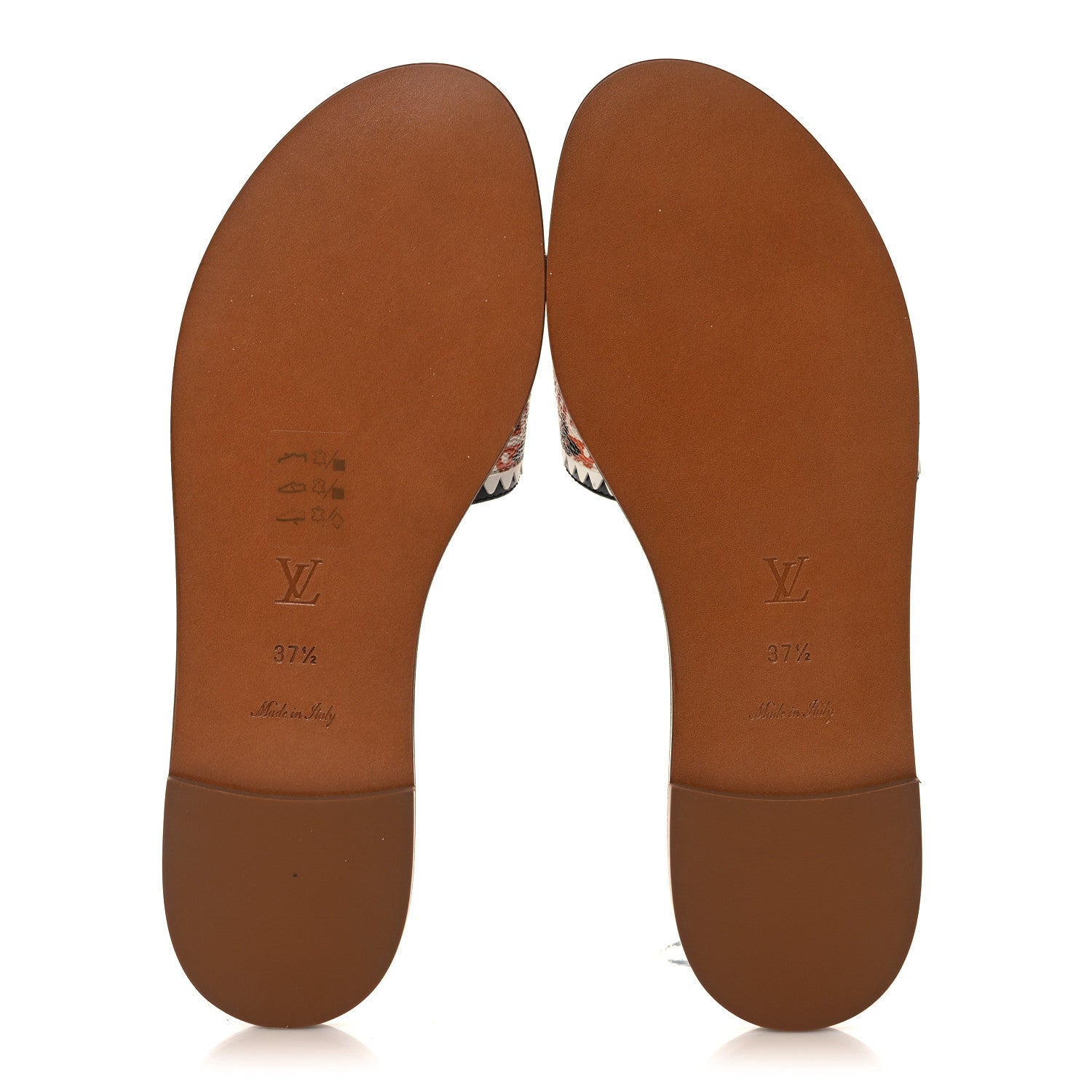 Louis Vuitton Monogram Crafty Lock It Flat Mule 37.5 Caramel 5 of 7