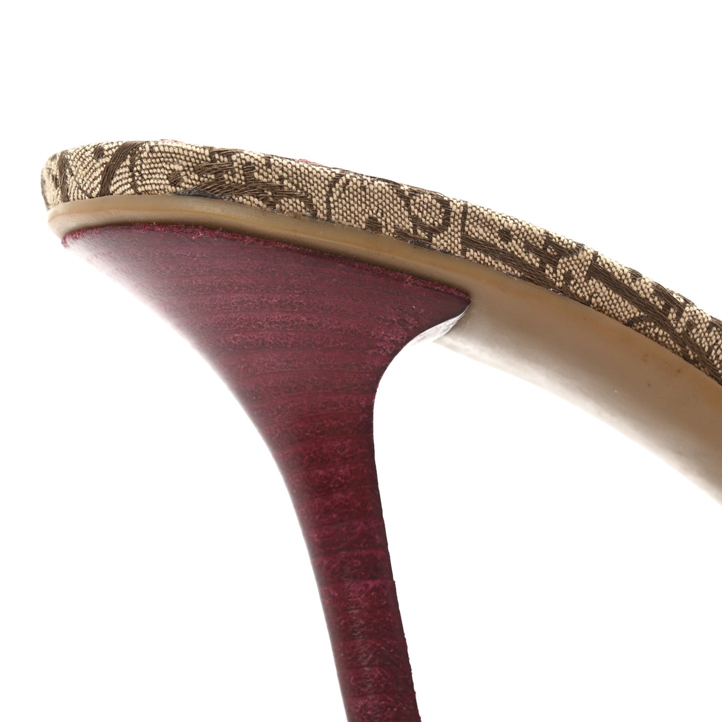 Monogram Logo Sandals 39 Beige Dark Pink