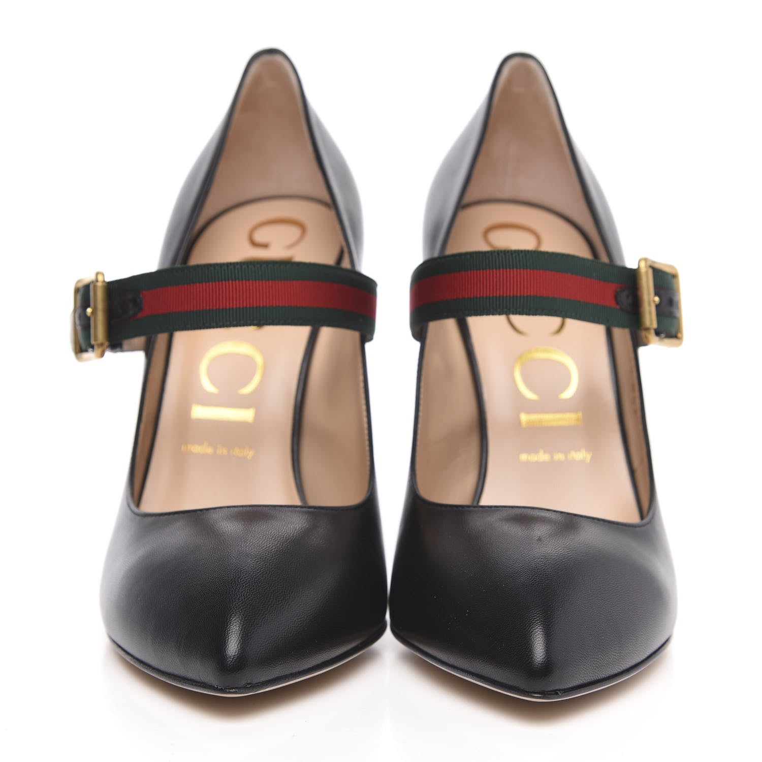 Gucci Malaga Kid Sylvie High Heel Pumps 40.5 Black 2 of 9