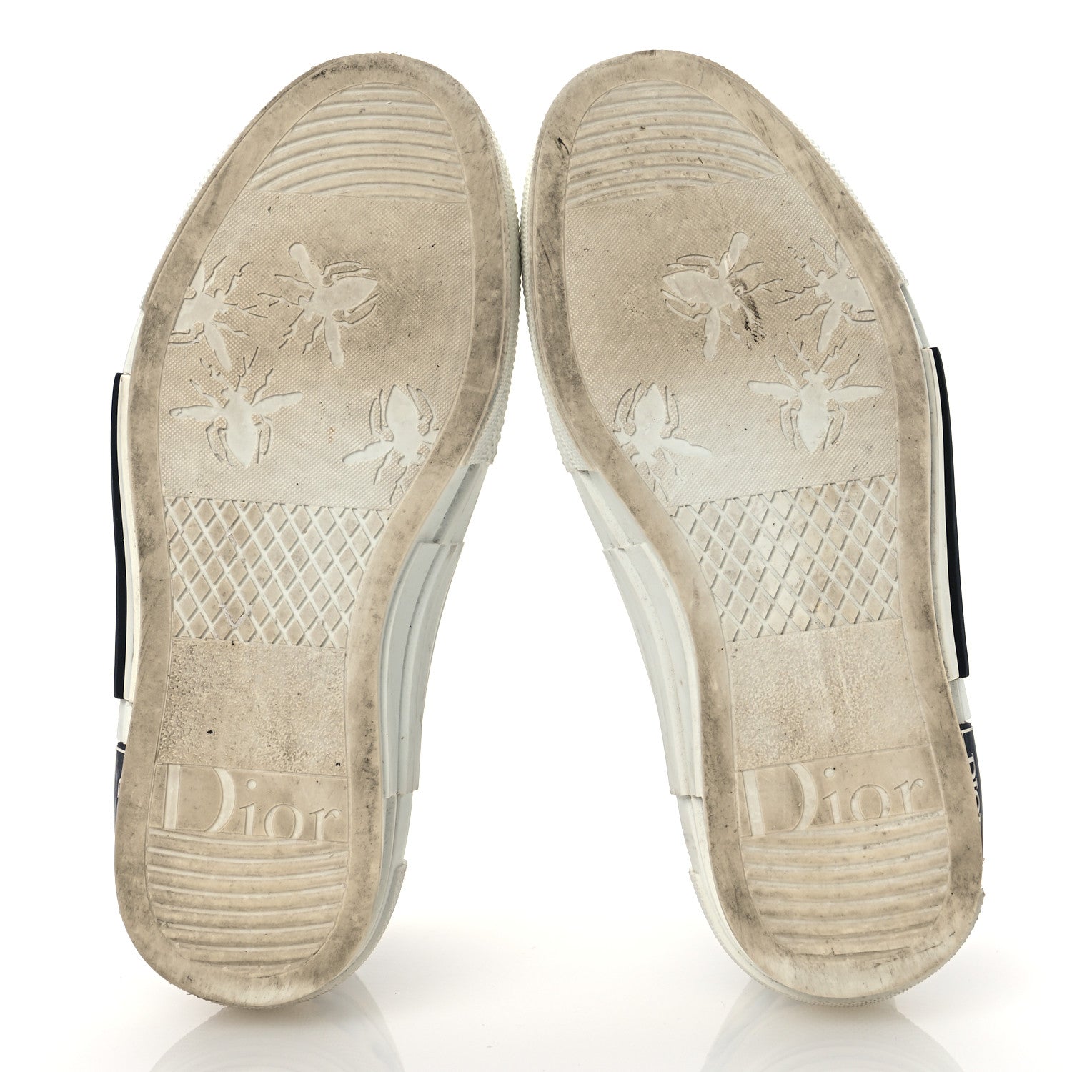 Christian Dior Technical Canvas Oblique Pixel Mens B23 High Top Sneakers 35 Beige Blue 7 of 16