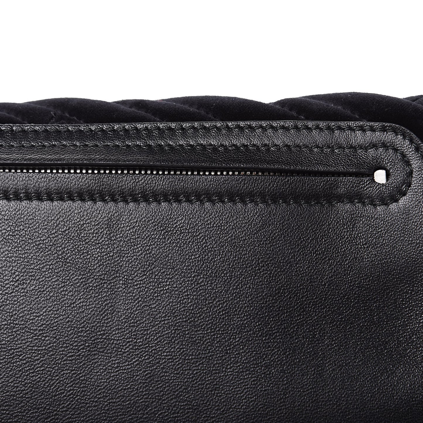 Crushed Velvet Diagonal Allover Logo Matelasse XS Souvenir Belt Bag Black