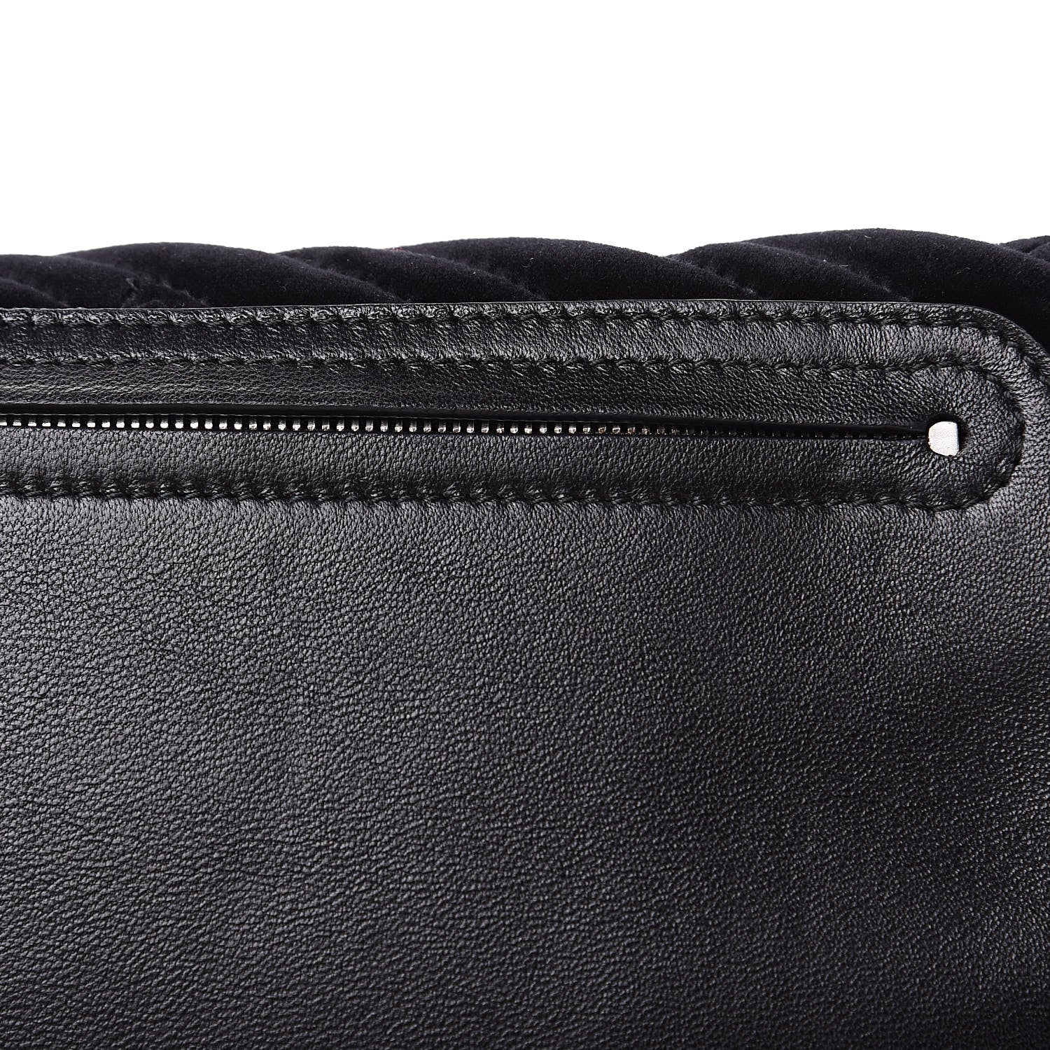 Balenciaga Crushed Velvet Diagonal Allover Logo Matelasse XS Souvenir Belt Bag Black 9 of 10