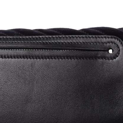 Balenciaga Crushed Velvet Diagonal Allover Logo Matelasse XS Souvenir Belt Bag Black 9 of 10