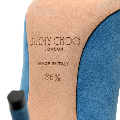 Jimmy Choo JIMMY CHOO Suede Romy 100 Pumps 36.5 Robot Blue 7 of 8