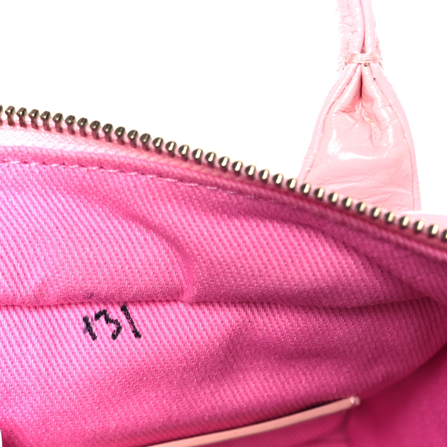 Marc Jacobs Shiny Crinkled Calfskin Mini The Tote Bag Pink 6 of 11