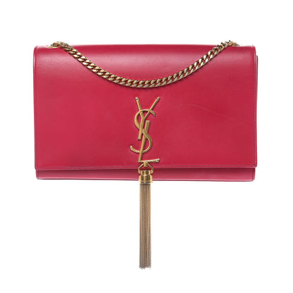Saint Laurent Smooth Calfskin Medium Classic Monogram Kate Tassel Satchel Fuchsia 1 of 18