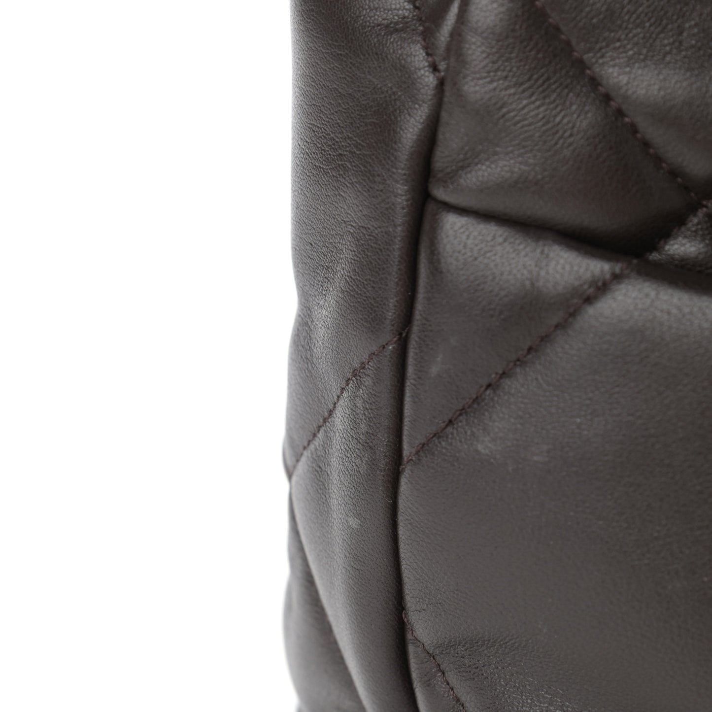 Lambskin Quilted Large Chanel 19 Flap Dark Brown