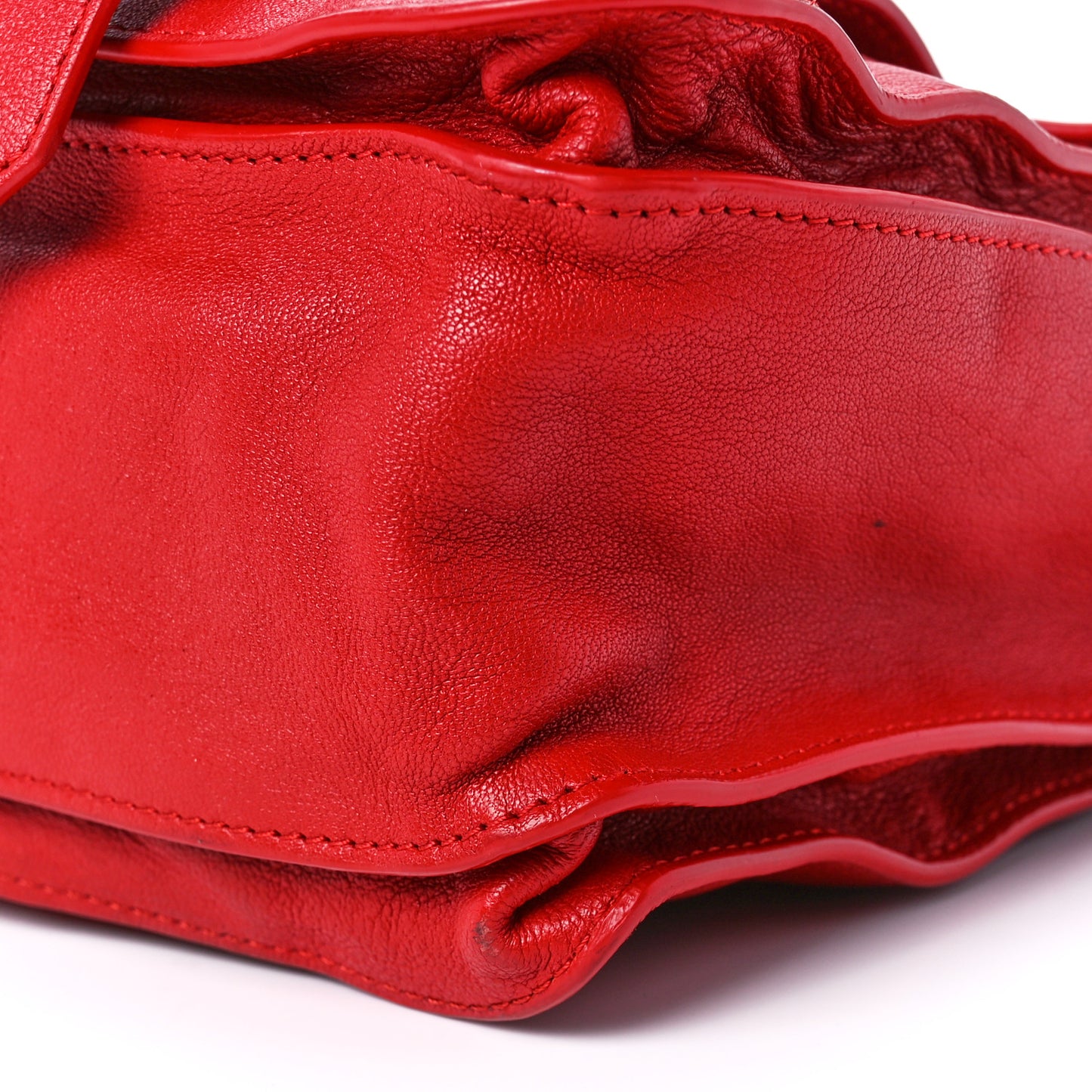 Lambskin Medium PS1 Satchel Bright Red