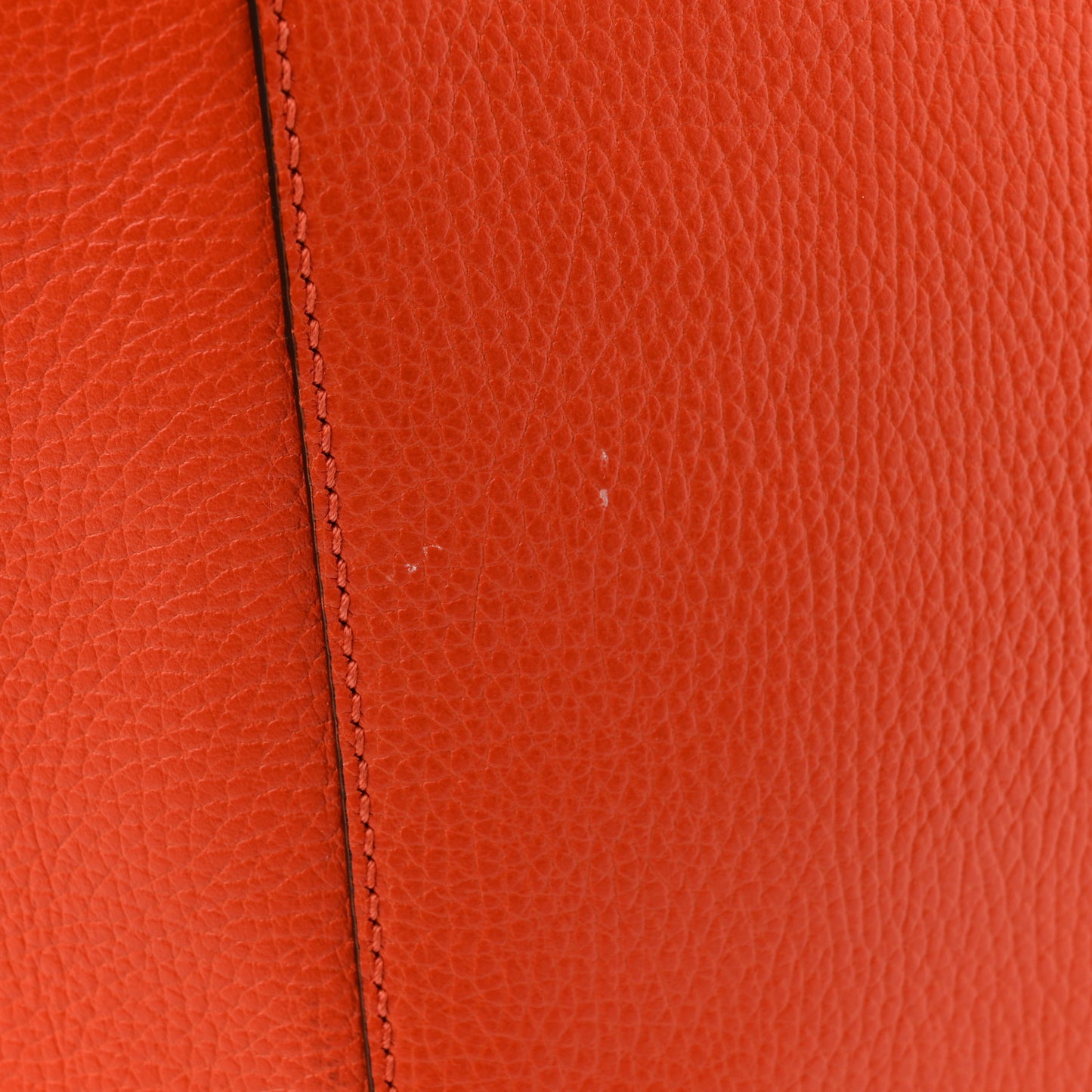 Dollar Calfskin Medium Swing Tote Sun Orange Pure Red