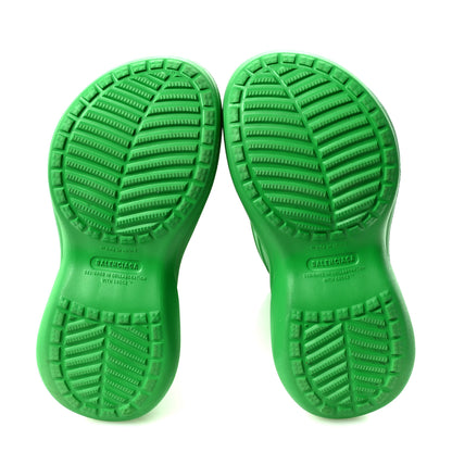 Balenciaga X CROCS Rubber Womens Rain Boots 37 Grass Green 6 of 8