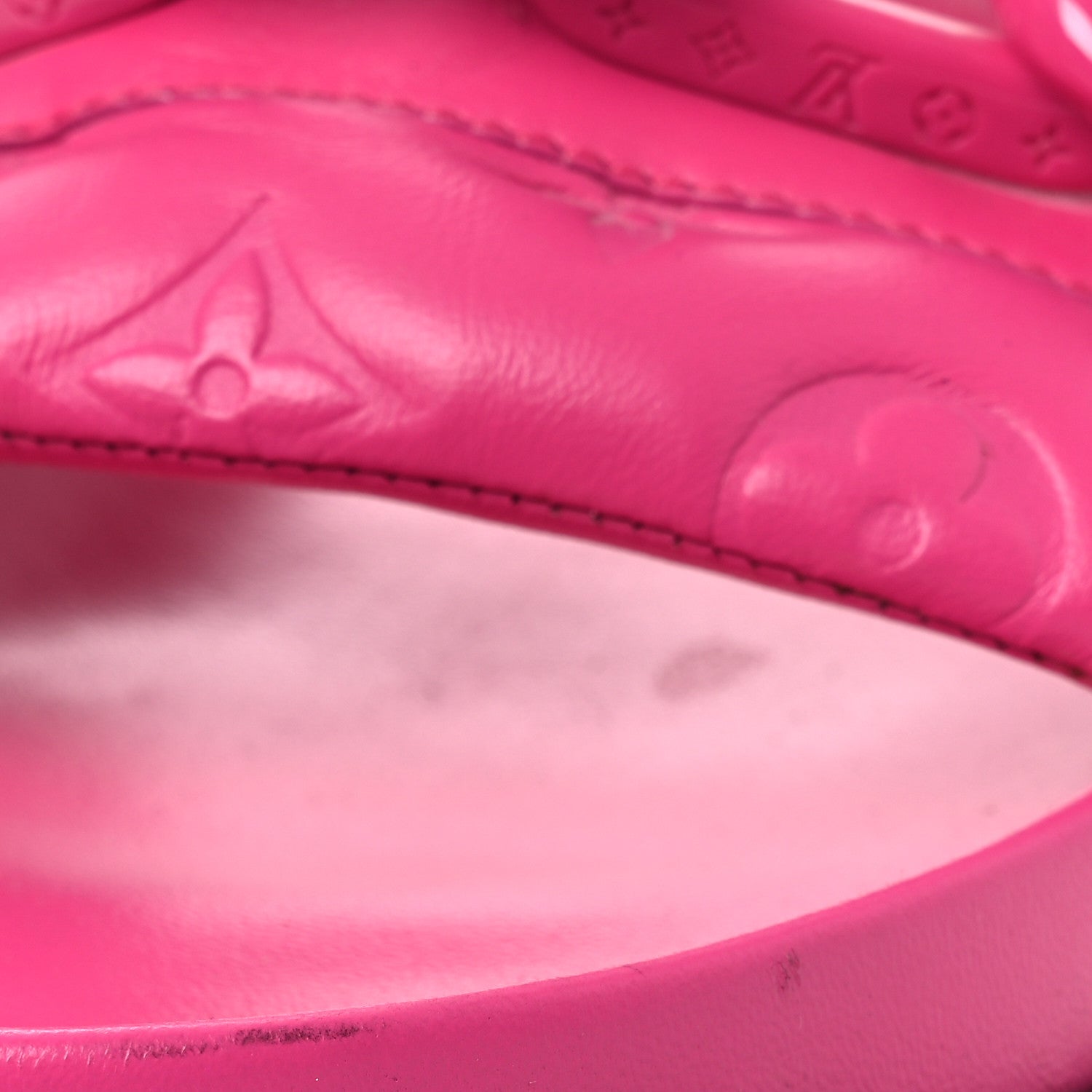 Louis Vuitton Calfskin Embossed Monogram Sunset Flat Comfort Mule 38.5 Rose Pop 13 of 13