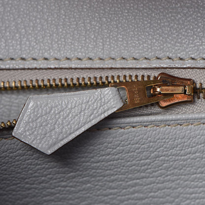 Hermes Epsom Horseshoe Birkin 35 Rose Confetti Gris Perle 33 of 34