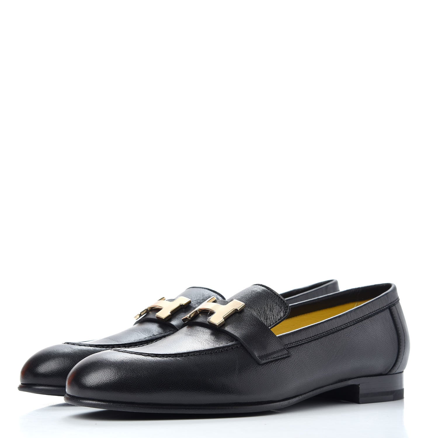 Hermes Goatskin Paris Loafers 36 Black 3 of 11