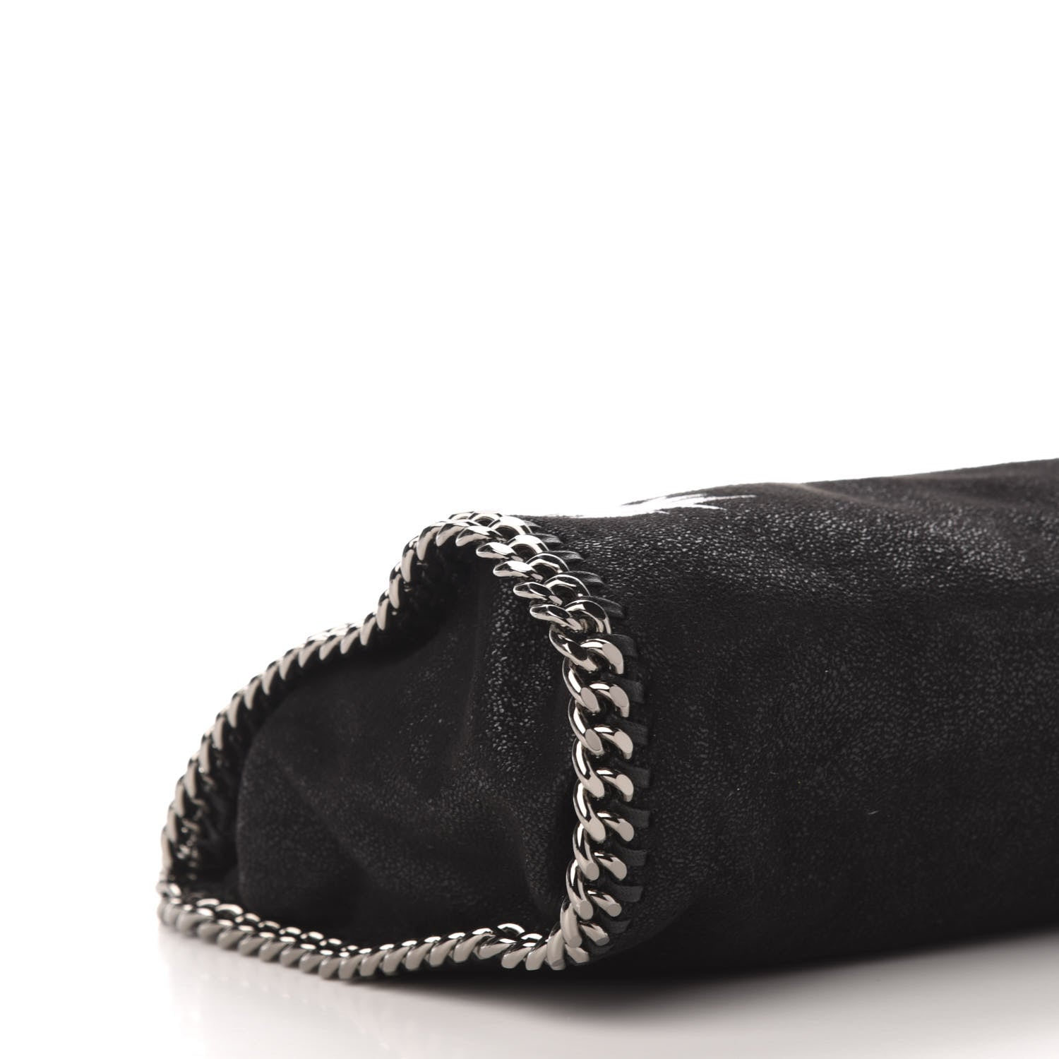 Stella McCartney Shaggy Deer Embroidered Palm Tree Mini Falabella Tote Black 9 of 11
