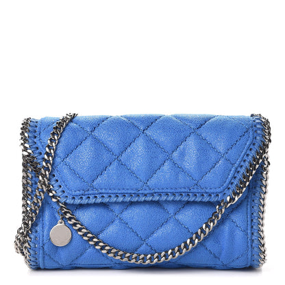 Stella McCartney Shaggy Deer Quilted Mini Falabella Bright Blue 1 of 10
