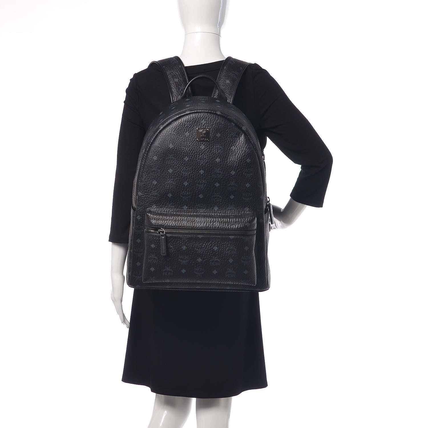 MCM Visetos Large Stark Backpack Black 2 of 16