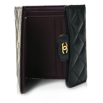 Chanel Caviar Quilted Compact Flap Wallet Black 5 of 8