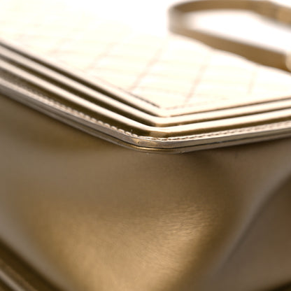 Chanel Metallic Patent Calfskin Quilted Medium Boy Flap Gold 11 of 19