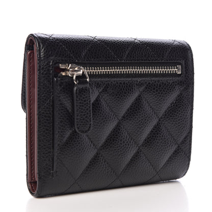 Chanel Caviar Quilted Compact Flap Wallet Black 3 of 9