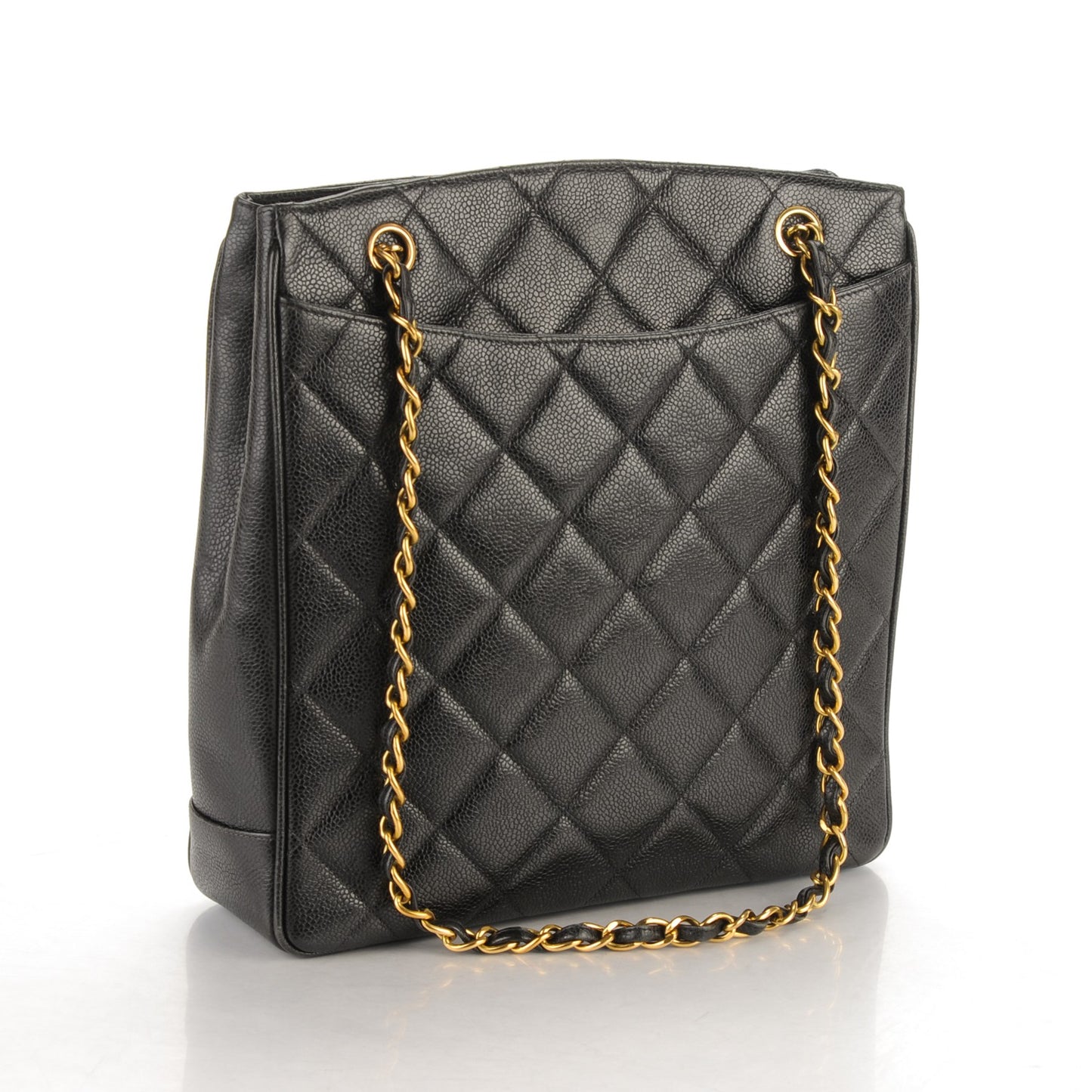 Caviar Quilted CC Shoulder Bag Black