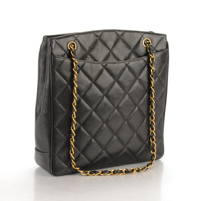 Chanel Caviar Quilted CC Shoulder Bag Black 3 of 8