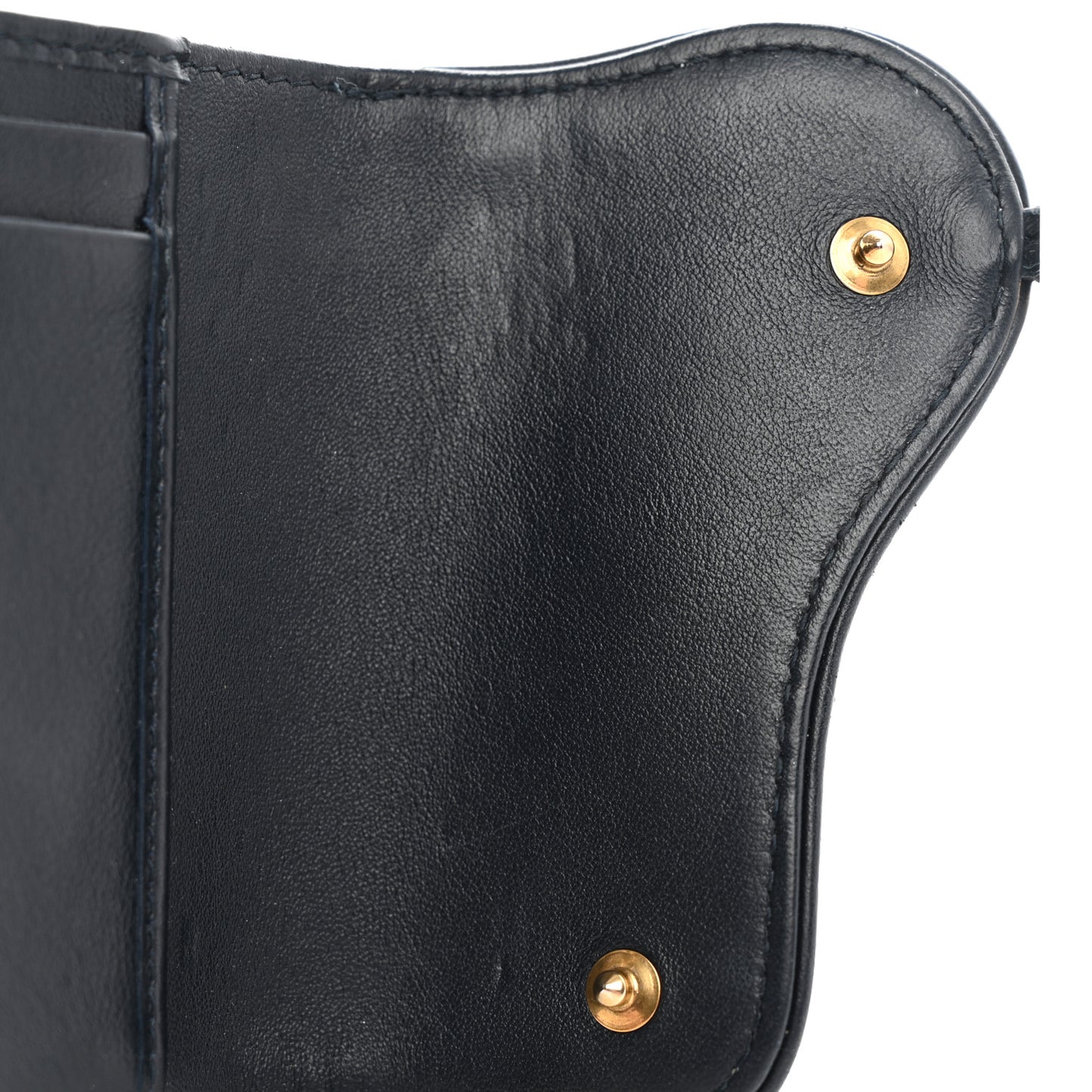 Oblique Saddle Lotus Wallet Blue