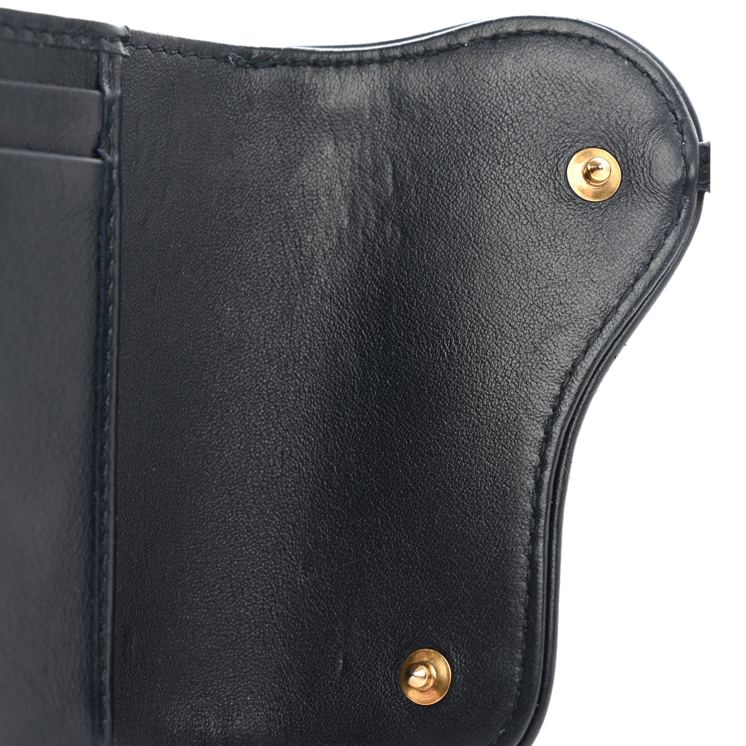 Christian Dior Oblique Saddle Lotus Wallet Blue 8 of 11
