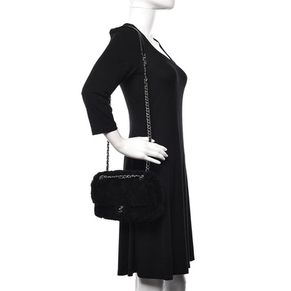Chanel Lambskin Calfskin Mixed Fibers Quilted Medium Flap Black 2 of 11