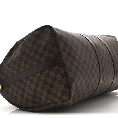 Louis Vuitton Damier Ebene Keepall Bandouliere 55 8 of 9