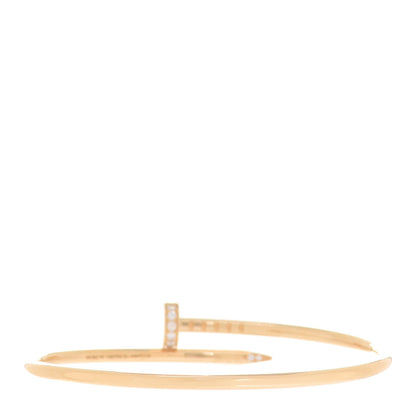Cartier 18K Yellow Gold Diamond Small Juste Un Clou Bracelet 15 3 of 5