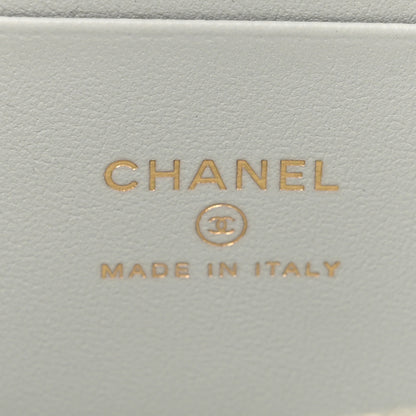 Chanel Lambskin Quilted Sweet Camellia Small Vanity Case With Chain Light Green 6 of 11
