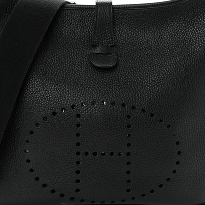 Hermes Taurillon Clemence EVELYNE III GM Black 8 of 11