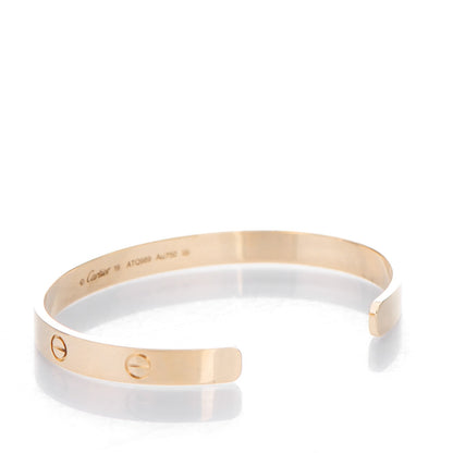 Cartier 18K Yellow Gold LOVE Cuff Bracelet 19 3 of 5