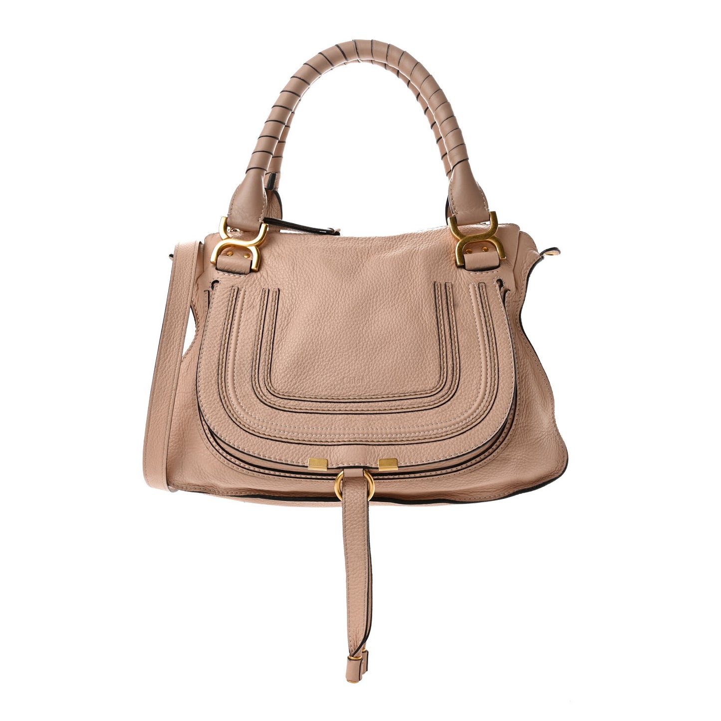 Calfskin Medium Marcie Satchel Blush Nude