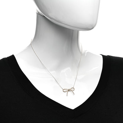 Tiffany Sterling Silver Twist Bow Pendant Necklace 2 of 4
