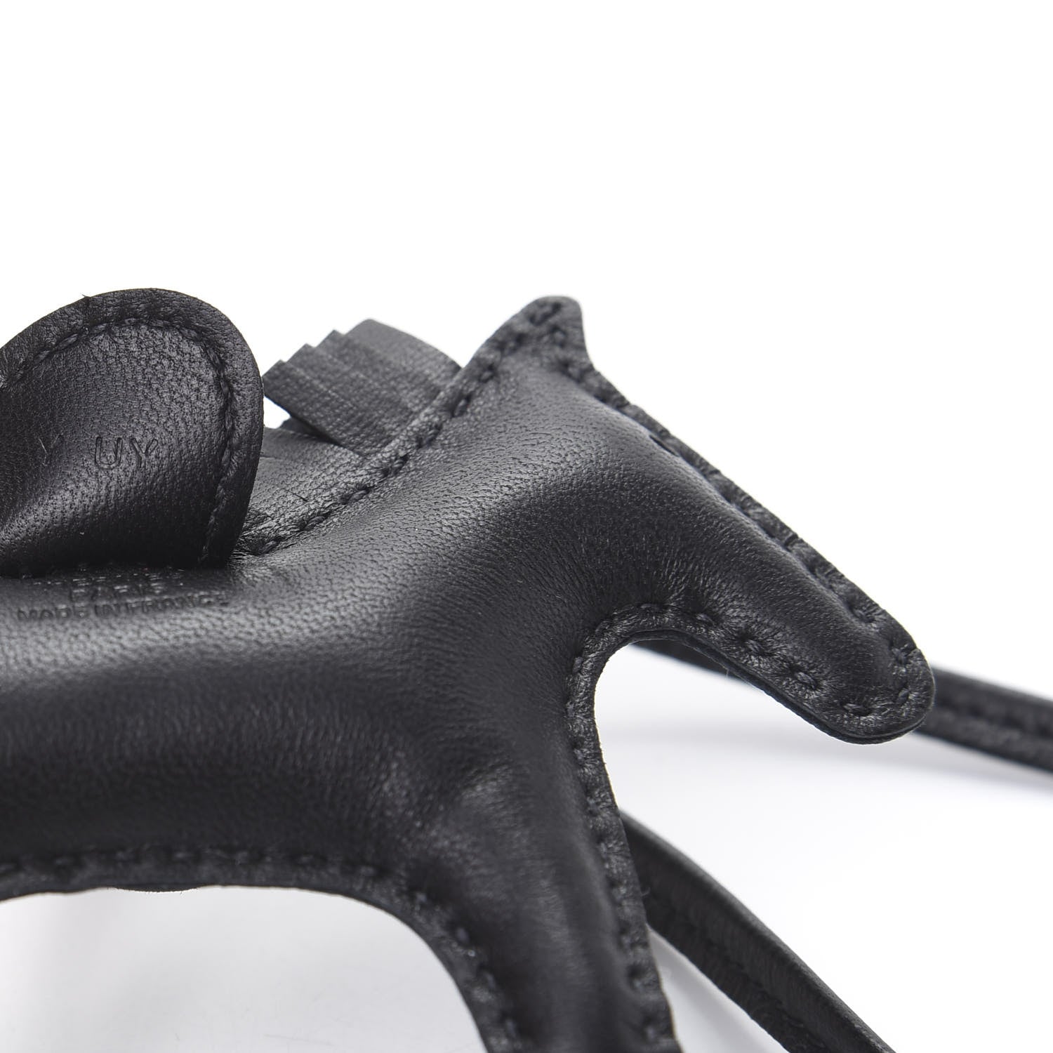 Hermes Milo Lambskin Grigri Rodeo Horse Bag Charm PM So Black 4 of 5
