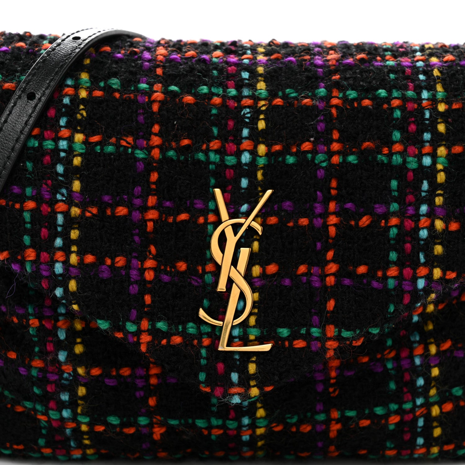 Saint Laurent Tweed Toy Loulou Shoulder Bag Black 9 of 11