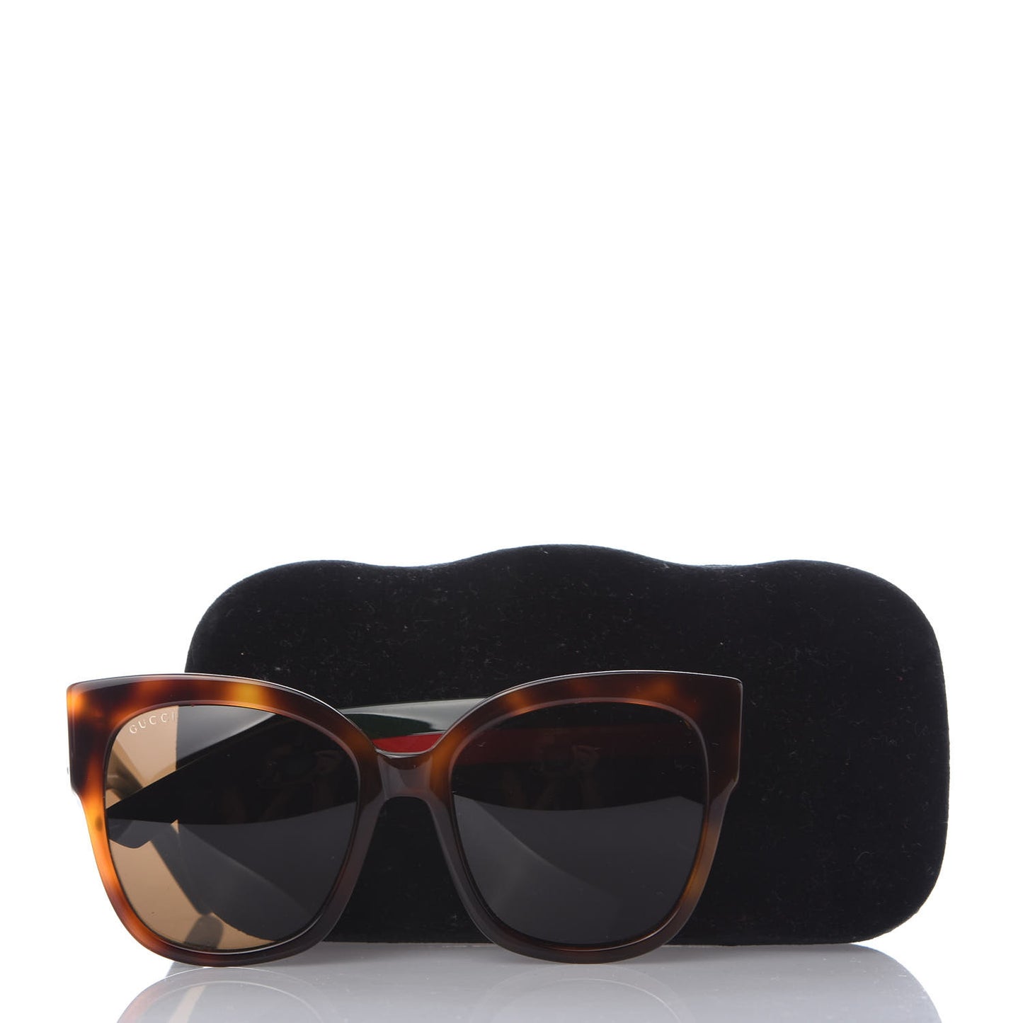 Acetate Square Frame Web Sunglasses GG0059S Tortoise