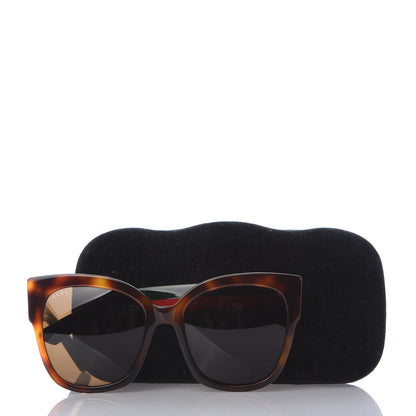 Gucci Acetate Square Frame Web Sunglasses GG0059S Tortoise 8 of 8