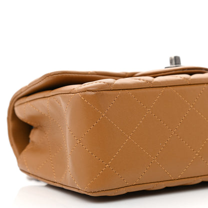 Chanel Lambskin Quilted Mini Rectangular Flap Camel 9 of 10
